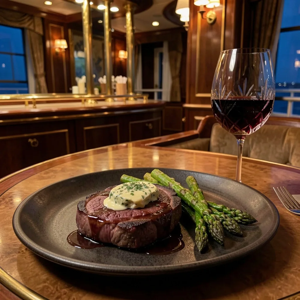 Steakhouse deneyimi - ızgara et ve kırmızı şarap